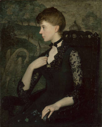 The Black Lace Dress (Portrait of the Artist's Wife)