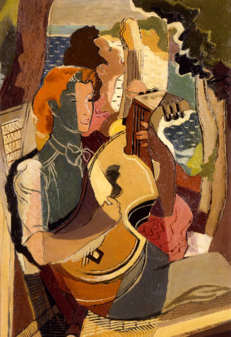 Two Women with Musical Instruments
