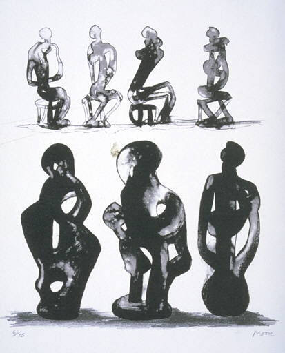 Seated Figures and Ideas for Sculpture