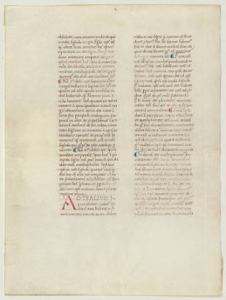 Leaf from "St. Thomas Aquinas, 'Commentary on the Sentences'"