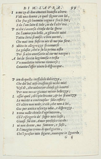 Leaf from Petrarch, "Sonnets and Canzoni"