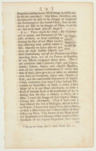 Leaf from Rev. Samuel Johnson, "Noetica and Ethica"