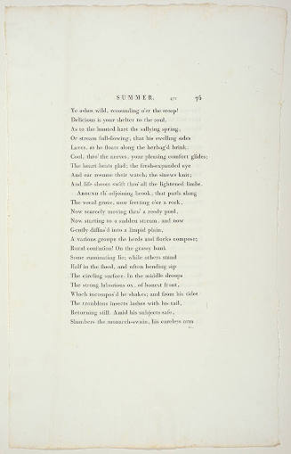 Leaf from James Thomson, "The Seasons"