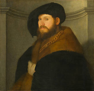Portrait of a Man Wearing a Gold Chain