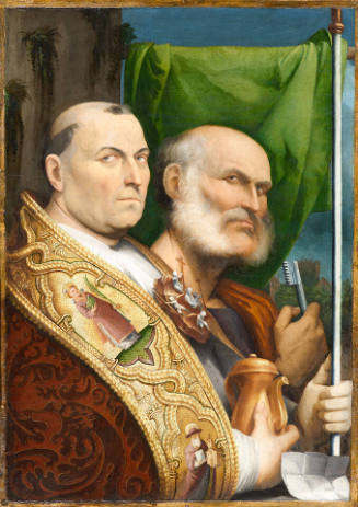 Left wing of an altarpiece for San Salvatore Castle at Susegana: Saints Prosdocimus and Peter
