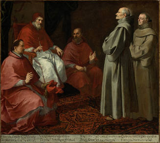 The Blessed Giles before Pope Gregory IX