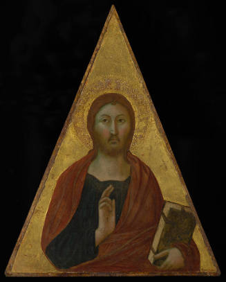Pinnacle panel of an altarpiece: Christ Blessing