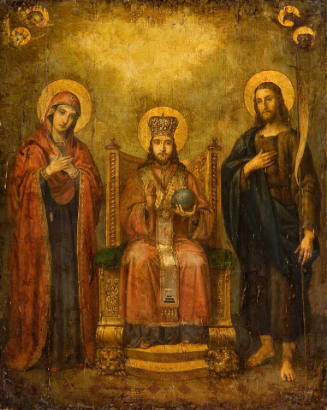 Enthroned Christ with the Virgin Mary and St. John the Baptist