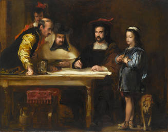 Christopher Columbus in the Convent of La Rábida Explaining His Intended Voyage