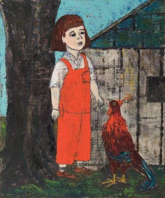 Little Girl with Chicken