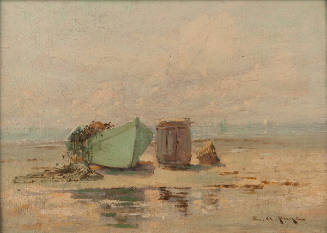 Sketch of Boat with Fishing Nets