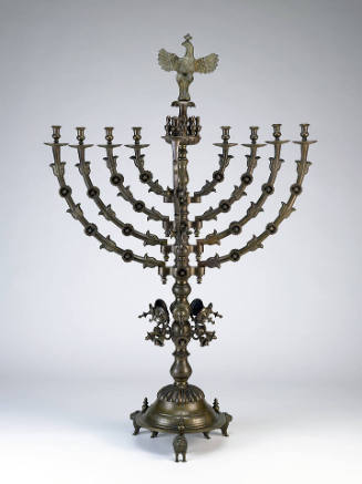 Standing Hanukkah Lamp for a Synagogue