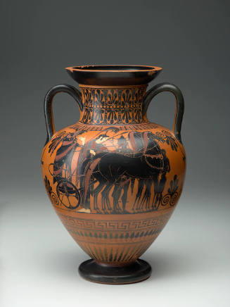 Neck Amphora featuring Herakles and King Memnon