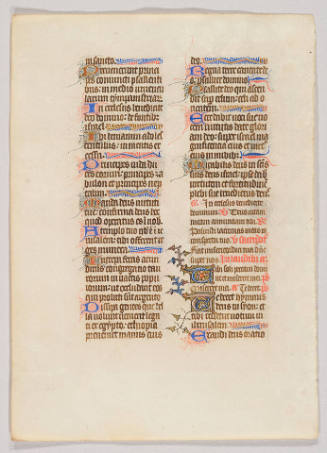 Leaf from a Breviary with Psalms 67, 50, and 64