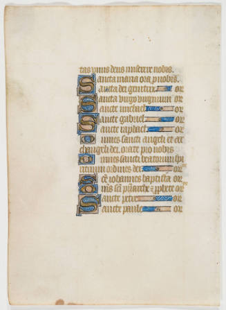 Leaf from a Book of Hours: From the Seven Penitential Psalms and Litany