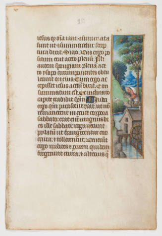 Leaf from a book of hours: from the Hours of the Passion according to John (John 19:28–32) [foliated ‘20’]