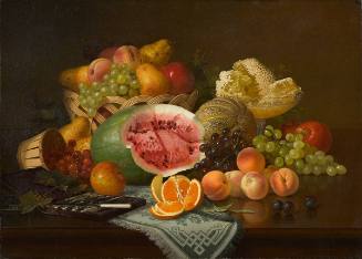 Still Life of Fruit, Honeycomb and Knives