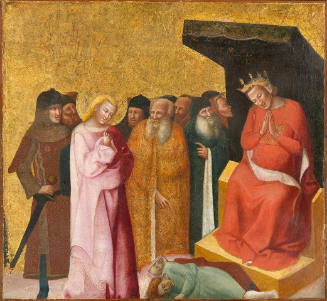 Panel from a dismembered altarpiece: Saint John the Evangelist and the Poisoned Chalice