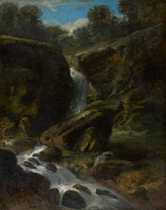 Landscape in the Jura with a Waterfall