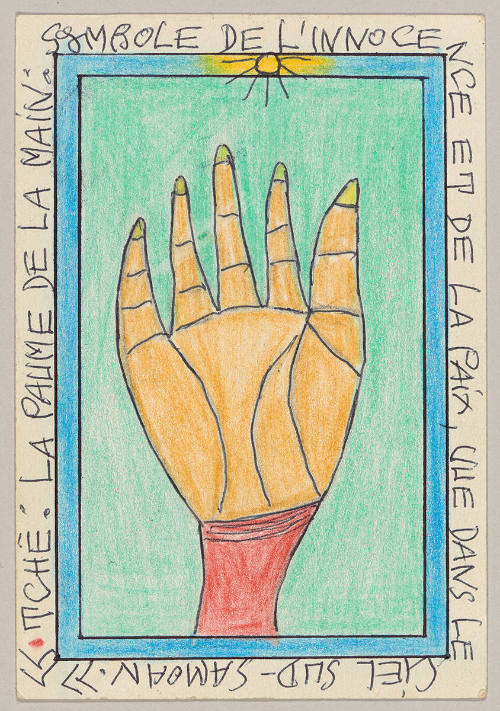 Tchê: La paume de la main: symbole de l’innocence et de la paix vue dans le ciel sud-samoan (Tchê: the palm of the hand: symbol of the innocence and the peace seen in the Southern sky-Samoan)