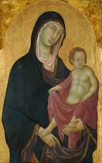 Center panel of an altarpiece: Virgin and Child