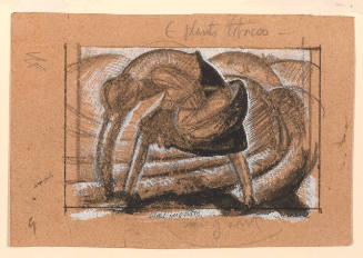 Sketch for the wood engraving "Planting Tobacco"