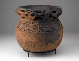 Palm Wine Vessel with Figures and Cowrie Shells (kuh mendu)
